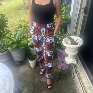 Stylish African Geometric Print Pants